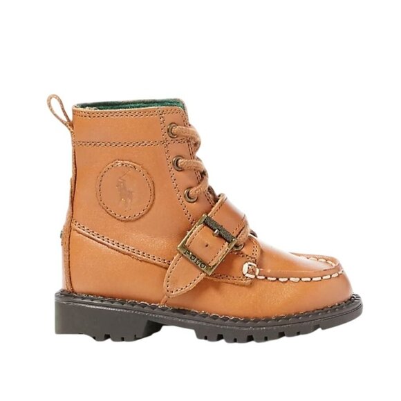 Polo Ralph Lauren Boys Leather Ranger Hi II Boot Size 5 Big Kid Gorpcore Cabinco - Picture 1 of 10